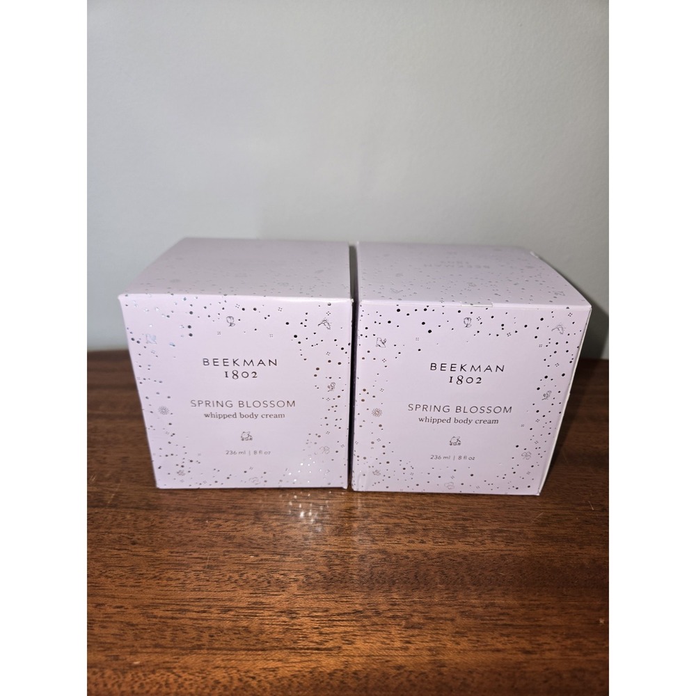 (2) Beekman 1802 Spring Blossom Whipped Body Cream 8oz Goat Milk Moisturizer